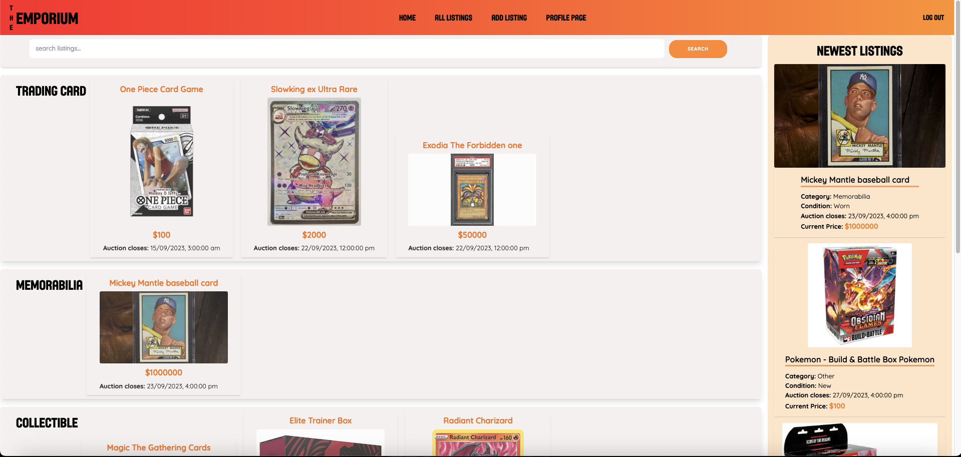 The Emporium - Rare Collectibles Marketplace