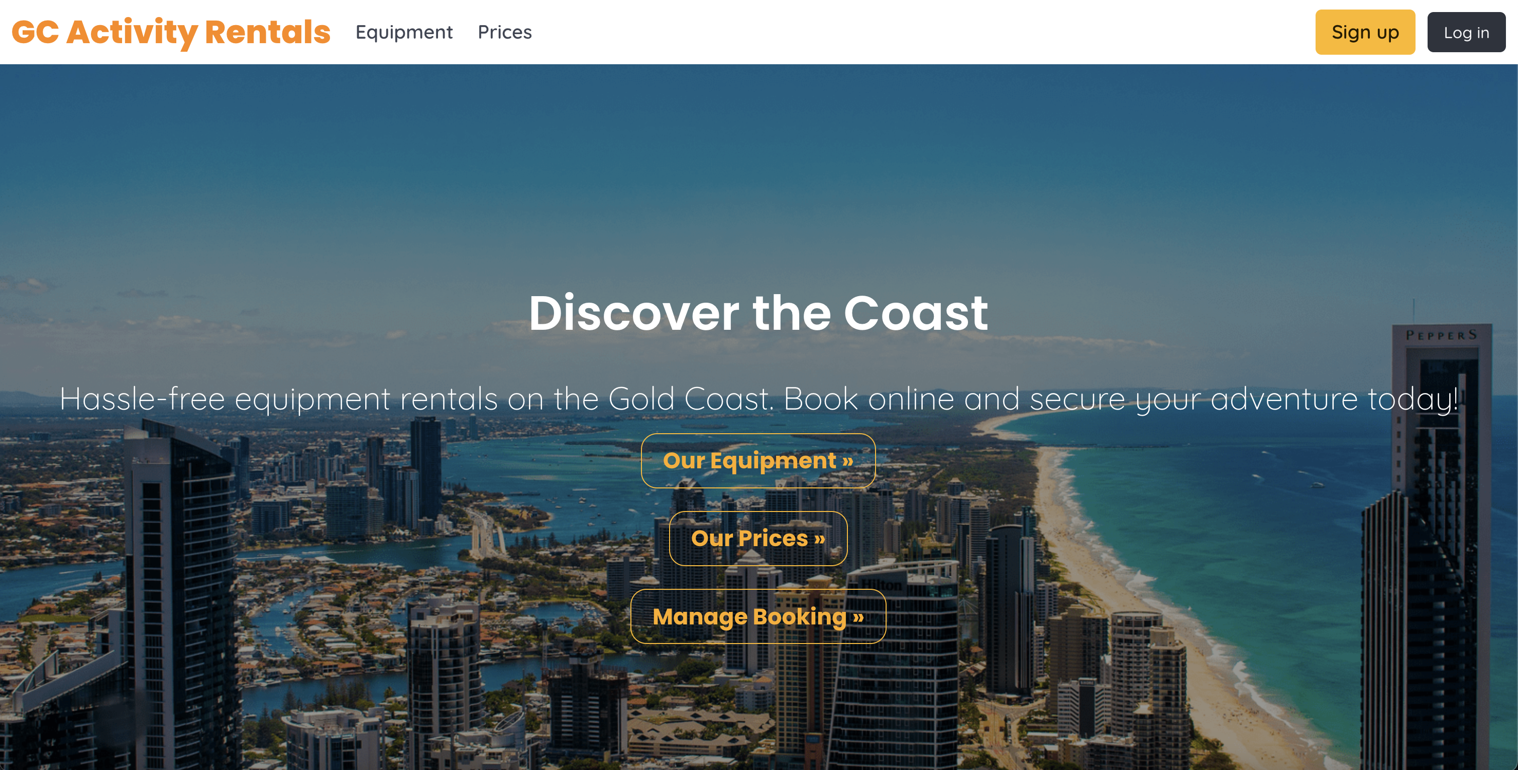 GC Activity Rentals - Online Booking Platform